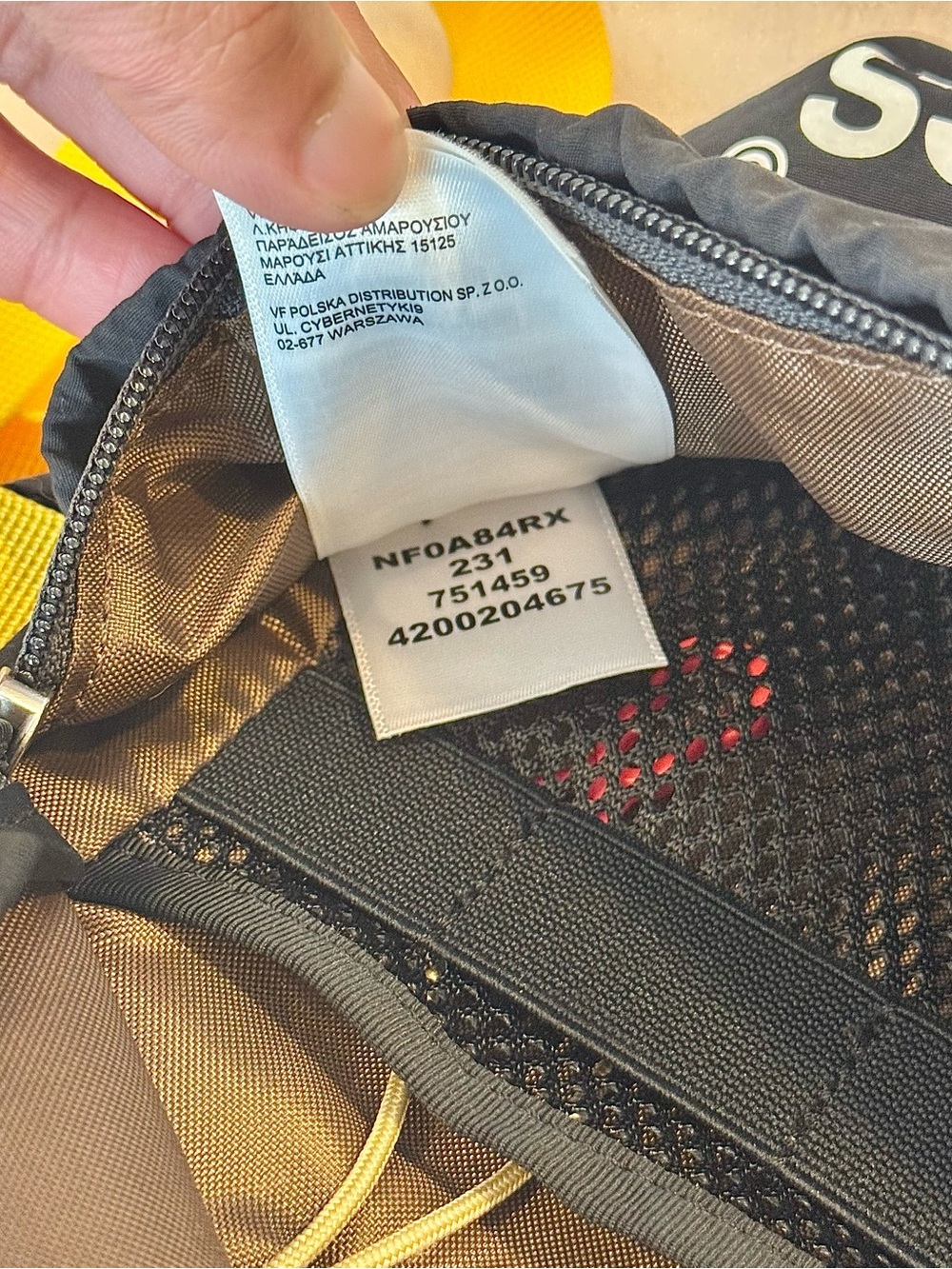 The North Face x Online Ceramics Black & Brown Belt Bag with Yellow Strap - Picture 14 of 15